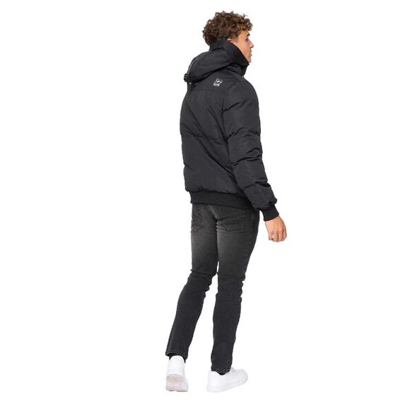 Crosshatch Mens Milwaka Faux Fur Lined Jacket / Black